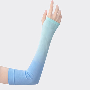 Manchons de bras écologiques résistants à l'eau pour le basketball, la course à pied, le cyclisme, le volley-ball, avec trou pour le pouce, logo personnalisé, protection UV, effet rafraîchissant - Product Image 6