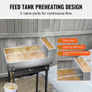 Pentola Evaporatrice per Sciroppo d'Acero da 47 Galloni, 683 Tazze, Capacità 8.8oz, Pentola Evaporatrice Piatta, Termometro, 2 Valvole, 3 Attrezzature per Distillazione - Product Image 6