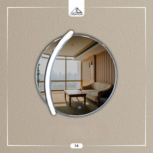 Espejo LED Elegante Irregular con Diseño de Ranura en V, Interruptor Táctil sin Marco, Arte de Pared Ecológico, Ligero, Antivaho e Irrompible - Product Image 2