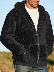 Men's Sherpa Fleece <b>Hoodie</b> Winter Warm <b>Teddy</b> Pullover Sweatshirt Custom Men's <b>Teddy</b> Fleece <b>Hoodie</b> Oversized Sherpa Sweatshirt - Product Image 3