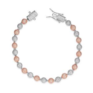 Hip Hop 925 Silver Plated Moissanite Bead <b>Ball</b> Dogtag <b>Bracelet</b> Stylish HipHop Design Unisex for Wedding Party Gift - Product Image 2