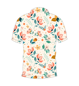 Men’s <b>White</b> Floral Print <b>Polo</b> Shirt Casual Short Sleeve Summer Collared Fashion Golf T Shirt Breathable Soft Top - Product Image 2