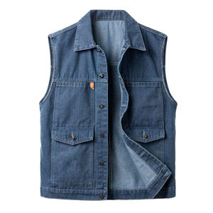 Chaleco Vaquero de Invierno para Hombre 2026, Personalizado, Calefactable, Transpirable, Informal, Cálido, Sin Mangas, Relleno 100% de Algodón - Product Image 2