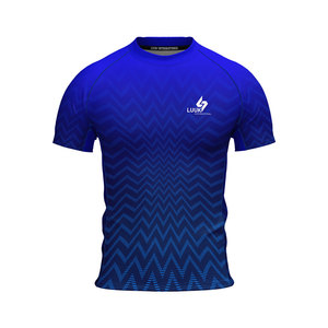 Custom Printed Front Logo Breathable Anti Bacterial Regular Fit Gym Training Jersey Quick Dry Short Sleeve 100% <b>Polyester</b> <b>Shirt</b> - Product Image 5