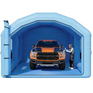Cabine de peinture gonflable 32,81 x 19,69 x 13,12 pi avec souffleurs 950W 1100W et système de filtration d'air - Product Image 1