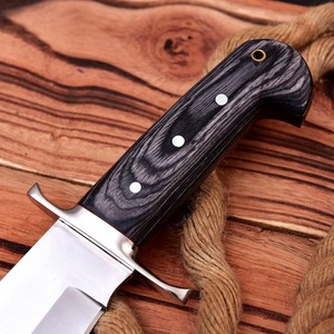 Couteau Bowie artisanal avec manche en bois et lame en acier inoxydable, couteau d'extérieur unique, meilleur cadeau pour les hommes - ODM/OEM/OBM personnalisable - Product Image 2
