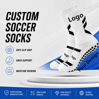 Chaussettes de sport pour hommes avec poignée Chaussettes de football personnalisées et antidérapantes Taille adulte Bible Cross