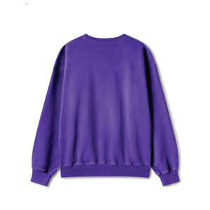 เสื้อสเวตเชิ้ตคอกลมสีม่วงพรีเมียมรอยัล |   เสื้อพูลโอเวอร์ผ้าฝ้ายฟลีซหนา 360 GSM สั่งทำขายส่ง สไตล์มินิมอล สตรีทแวร์ - Product Image 6