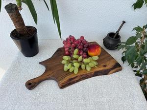 Planche à découper en bois naturel, planche à découper artisanale, planche de préparation alimentaire pour légumes, viande, fruits, fromage, pain et en-cas - Product Image 6