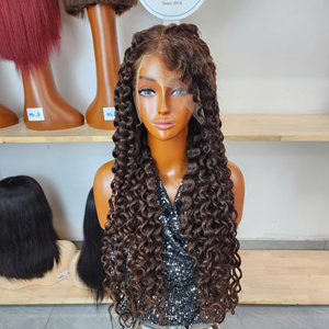Wholesale <b>Afro</b> Kinky Curly <b>Wig</b> Transparent Lace Burmese Kinky Curly Hair Lace Front Closure Human Hair <b>Wig</b> Kinky Curly - Product Image 5