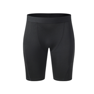 Custom Compression Spandex Polyester Casual Breathable Front Logo <b>Mid</b> Waist Drawstring Closure Pockets Hot Men's Athletic Shorts - Product Image 2