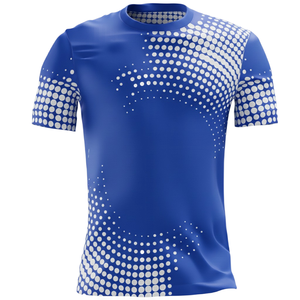 Ensemble de football avancé à dégradé, 100% polyester maille, découpe automatisée, col rond, manches courtes, maillot et short de football - Product Image 5