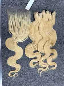 Extensiones de Cabello Virgen Vietnamita, Súper Dobles, Tejido Natural Liso, Color Rubio, 100g - Product Image 4