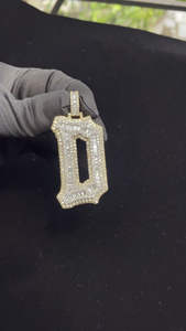 Colgante de Diamantes de Plata de Ley 925 de Alta Calidad y Larga Duración con Forma de D para Hombre y Mujer, Joyería de Estilo Elegante - Product Image 4