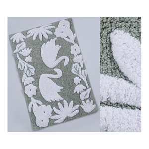 Tapis de bain en coton tufté rectangulaire, qualité supérieure, design traditionnel, style classique - Product Image 3