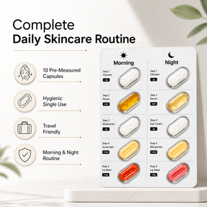 Kit de Cuidado Facial OEM de 5 Pasos: Cápsulas con Limpiador, Sérum, Hidratante, Protector Solar, Crema para Ojos y Bálsamo Labial para Todo Tipo de Piel - Product Image 2