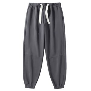 2025กางเกงลำลองขาตรงสีเทาของผู้ชาย, กางเกงผ้าฟลีซผ้าฝ้ายหนาทรงหลวมคอลเลคชั่นฤดูใบไม้ร่วง - Product Image 5