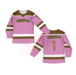 Camiseta de Hockey sobre Hielo Personalizada, Cuello Redondo, Manga Larga, Sublimada, Transpirable, con Logotipo Frontal, de Secado Rápido, Unisex, para Adultos - Product Image 6