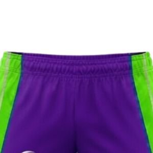 Pantalones Cortos de Netball Sublimados en Morado y Verde, Unisex, de Poliéster Ligero, Uniforme Deportivo para Entrenamiento y Competencia - Product Image 6