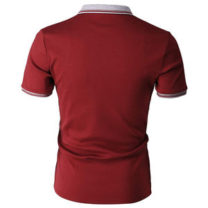 Polo en tissu confortable, design unique, polo pour homme en couleur unie, manches courtes, meilleur prix - Product Image 3