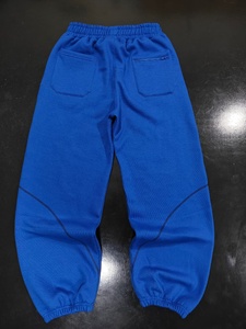 Custom Blue Embroidery <b>Cuffed</b> <b>Jogger</b> With Panel Seams Heavy Weight 100% Cotton Fleece Sweatpants For Men - Product Image 3