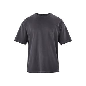 Camiseta de Hombre Estilo Urbano, Corte Regular, Lisa, 100% Algodón Grueso, Logotipo Bordado Personalizado en la Parte Delantera, Manga Corta, Informal - Product Image 1