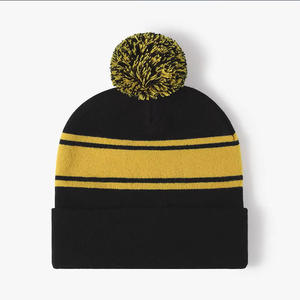 Bonnet personnalisé Saint APPARELS avec logo, en coton/laine, pompon uni, unisexe, adulte, décontracté, hiver, bonnet en tricot ajustable - Product Image 4