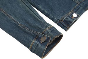 Veste en jean bleu premium pour homme, style vintage délavé à l'acide, séchage rapide, 100 % coton, décontractée, streetwear, voyage, mode outdoor - Product Image 2