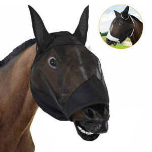 Máscara antimoscas para montar a caballo, de malla y poliéster, cómoda y ligera, de Alexandria Industries, la más vendida. - Product Image 5