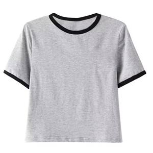 T-shirts courts en jersey de coton et élasthanne légers imprimés pour femmes, style Lolita, respirants, col rond, vêtements de sport d'été, vente en gros, marque privée - Product Image 1