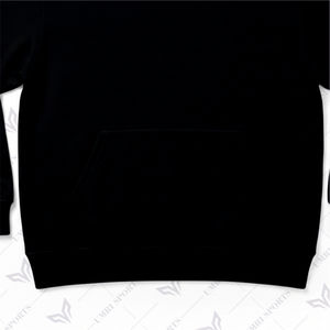 Sudadera con Capucha Unisex Negra Sólida con Logotipo Personalizado, Sudadera con Capucha de Forro Polar de Algodón Suave, Ecológica, Diseño Limpio y Moderno - Product Image 2