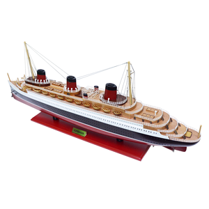 C003 - Maquette de bateau peinte Normandie, modèle artisanal en bois, décoration nautique, cadeau pour collectionneur maritime, 80Lx29.2Wx36H cm - Product Image 2