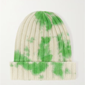 Unisex Tie <b>Dye</b> Beanie Hat 100% Acrylic Cuffed Winter Cap Casual Style for Adults Multicolor Pattern Hand Painted Design - Product Image 2