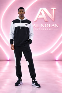 Custom Logo Black White <b>Tracksuit</b> Men – Premium Hoodie & Jogger Set | High Quality Streetwear - Product Image 6