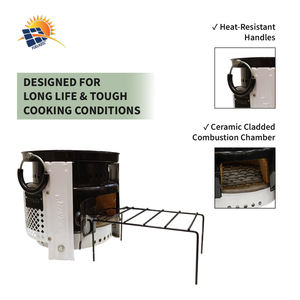 Poêle à bois extérieur moderne en acier inoxydable pour la cuisine, le chauffage des fermes, écologique, durable, à un prix imbattable - Product Image 3