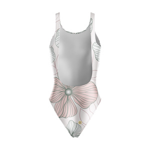 Traje de Baño Ecológico para Mujer, de Spandex y Poliéster, con Estampado por Transferencia de Calor, Personalizable, Cuello Redondo sin Costuras - Product Image 6