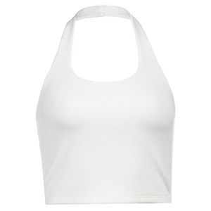 Women's Premium Tank <b>Top</b> 2026 Ribbed Halter Neck Crop <b>Top</b> Backless Gym Beach Singlet Custom Logo Cotton Streetwear Vest HD - Product Image 4