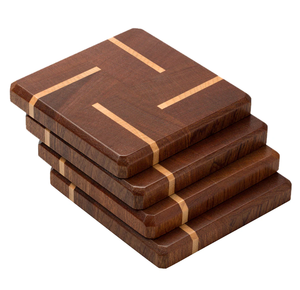 Sous-verre en bois personnalisable pour décoration intérieure, sous-verre en bois pour verre à jus, vente chaude - Product Image 1