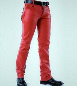 Pantalon en cuir unisexe pour homme et femme, coupe slim, léger, respirant, écologique, décontracté, jean de printemps, grande taille, sur mesure - Product Image 3