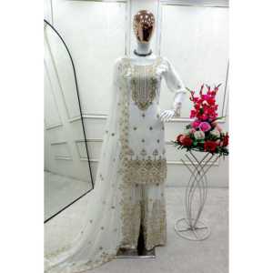 Hermoso conjunto de ropa de fiesta para mujer con parte superior Sarara Fancy Dupatta - Product Image 3