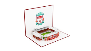 Liverpool Football Club 3D Pop-Up Stadium Greeting Card Digital Printing Matte Varnishing Gift - Product Image 4