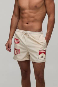 Pantalones Cortos de Felpa de Algodón para Hombre con Estampado OEM, Diseño Gráfico Personalizado, Estilo Urbano, Largura hasta la Rodilla, con Cordón Ajustable, Estilo Casual - Product Image 4