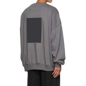 Sweat-shirt oversize uni de haute qualité pour hommes, nouveau design respirant 100 % coton, vente en gros 2026 - Product Image 4
