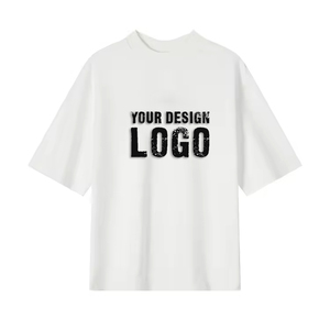 Camiseta de Algodón Extra Grande para Hombre, de Primera Calidad, Manga Corta, Cuello Redondo, con Logotipo Estampado en la Parte Delantera, Estilo Casual Urbano, OEM ODM - Product Image 2