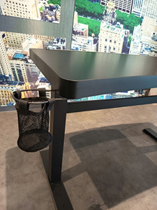 Electric <b>Height</b> <b>Adjustable</b> <b>Desk</b> Metal + PB wood, MFC surface with 3 LED light strips Type-C & USB for Home Office - Product Image 6
