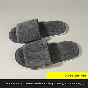 Pantuflas Desechables de Felpa Blanca para Hombre, Mujer y Niños, Pantuflas de Algodón Baratas para Hotel, Viajes, Spa y Hospitalidad - Product Image 4