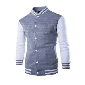 Chaqueta Varsity Casual de Invierno para Hombre de Alta Calidad, Cuello Alto, Botones Frontales, Parche Personalizado, Diseño de Jersey de Fútbol Americano, Forro Polar con Letras, Estilo Americano - Product Image 3
