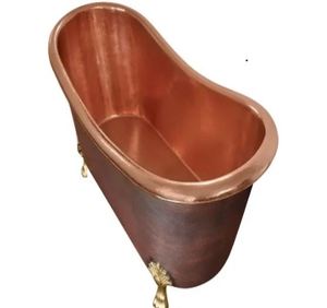 Bañera Ovalada de Cobre Independiente, Hecha a Mano, Sin Tapa, para Baño de Casa u Hotel - Product Image 4