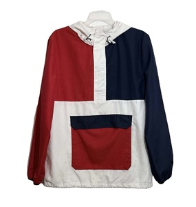 เสื้อแจ็คเก็ตกันลมแบบมีฮู้ด สีสันตัดกัน ระบายอากาศได้ดี มีซิป ขนาดใหญ่พิเศษ สั่งทำได้ แบบวินเทจ สำหรับวิ่งและออกกำลังกาย - Product Image 1