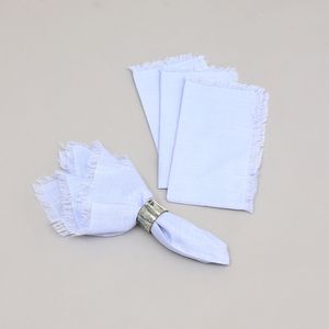 ชุดผ้าเช็ดปากแบบเย็บริมขอบคลาสสิก 4 ผืน ขนาด 20x20 นิ้ว ผ้าฝ้ายพรีเมียม พร้อมอุปกรณ์เสริม - Product Image 5